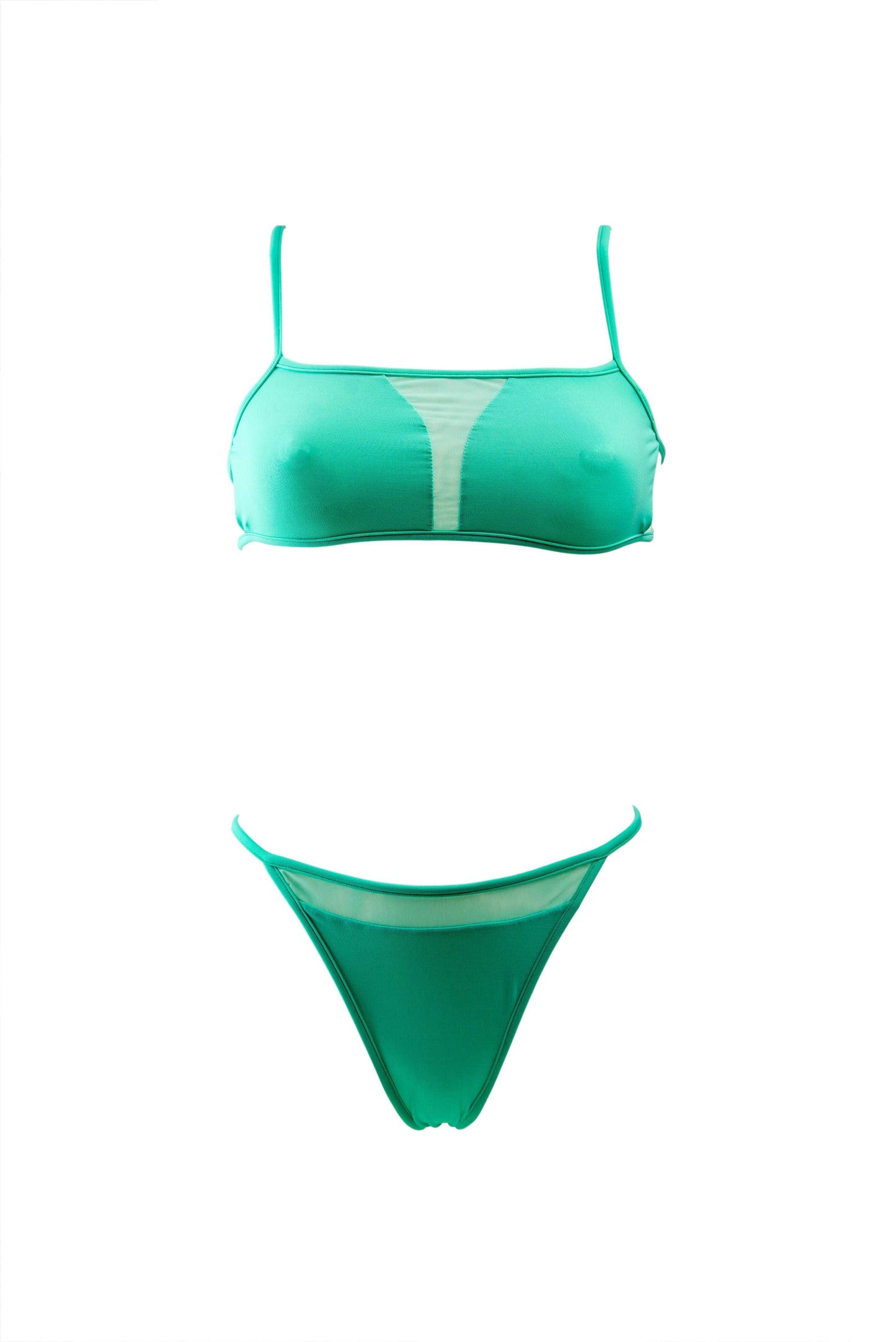 Luxury Mesh Pepper Mint Bandeau Set